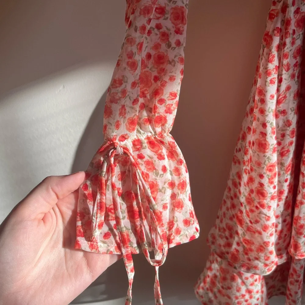 Floral Pink Women's Dress - Picture 5 of 5